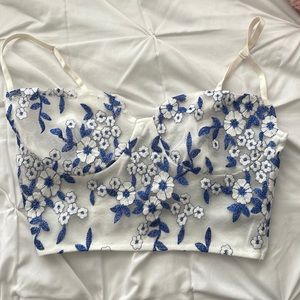 SHEIN floral crop top.